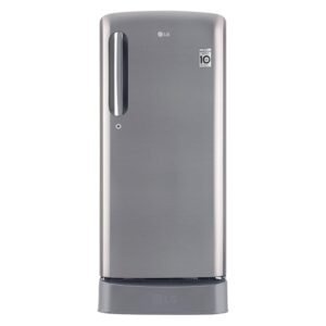 LG 185 L 3 Star Direct-Cool Single Door Refrigerator (GL-D201APZD, Shiny Steel, Base stand with Drawer