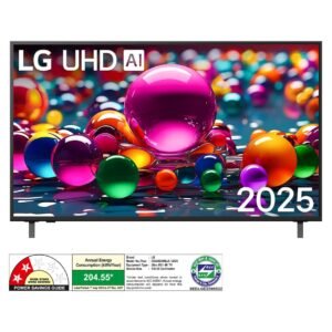LG 139 cm (55) 4K UHD AI UA8200 Smart TV with α7 AI Processor Gen8, Filmmaker Mode with Dolby Atmos, 2025
