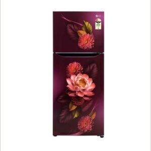 LG 240L Convertible Double Door Refrigerator with Smart Inverter Compressor, Multi-Air Flow, Red Water Lily, 2 Star GL-S292SRWY